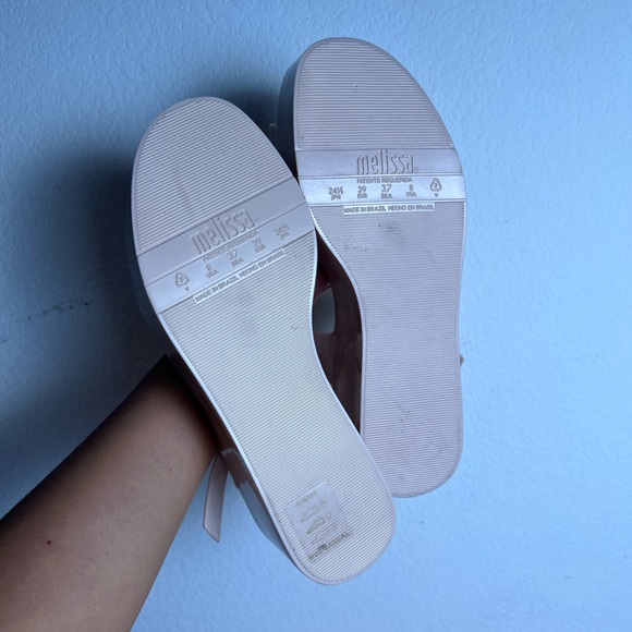 Melissa Mar Platform Sandals Light Pink Pastel Women’s Size 8 Jelly Slip-On Shoe - Picture 9 of 11